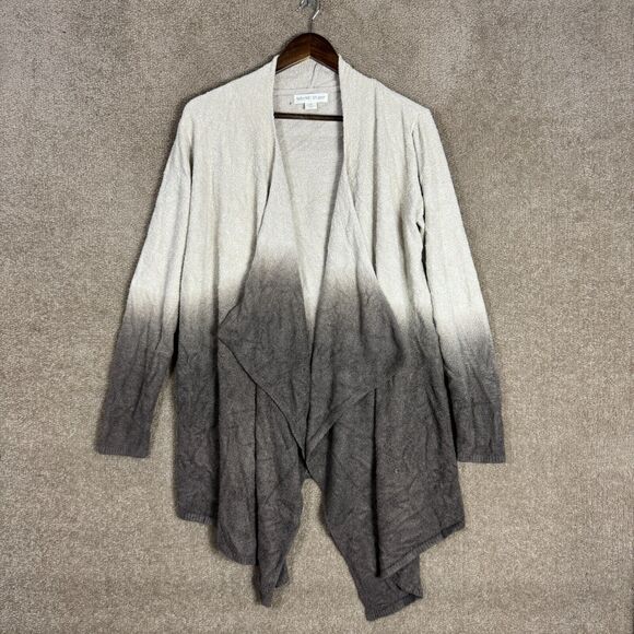 Barefoot Dreams Calypso Wrap Cardigan Womens S/M Stone/Cocoa Ombre Chic Lite - Picture 2 of 11